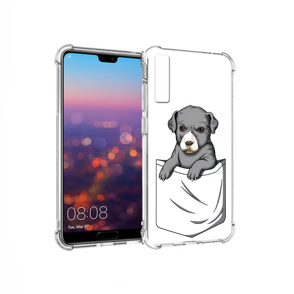 

Чехол MyPads Tocco для Huawei P20 Pro собачка в кармане (PT108144.28.611), Прозрачный, Tocco