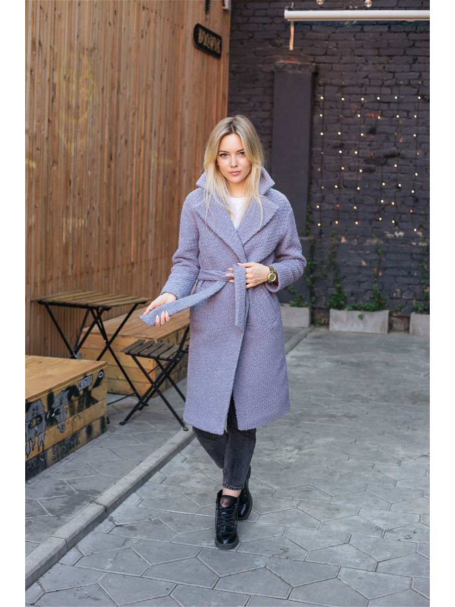 

Пальто женское Aylin Stories AS50wb голубое 44, Голубой, AS50wb