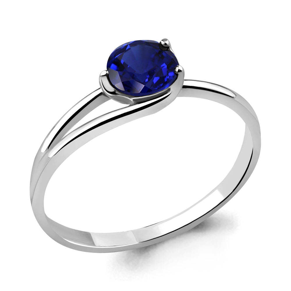 

Кольцо из серебра с сапфиром искусственным р. Aquamarine 63895Н, 63895Н_925_р