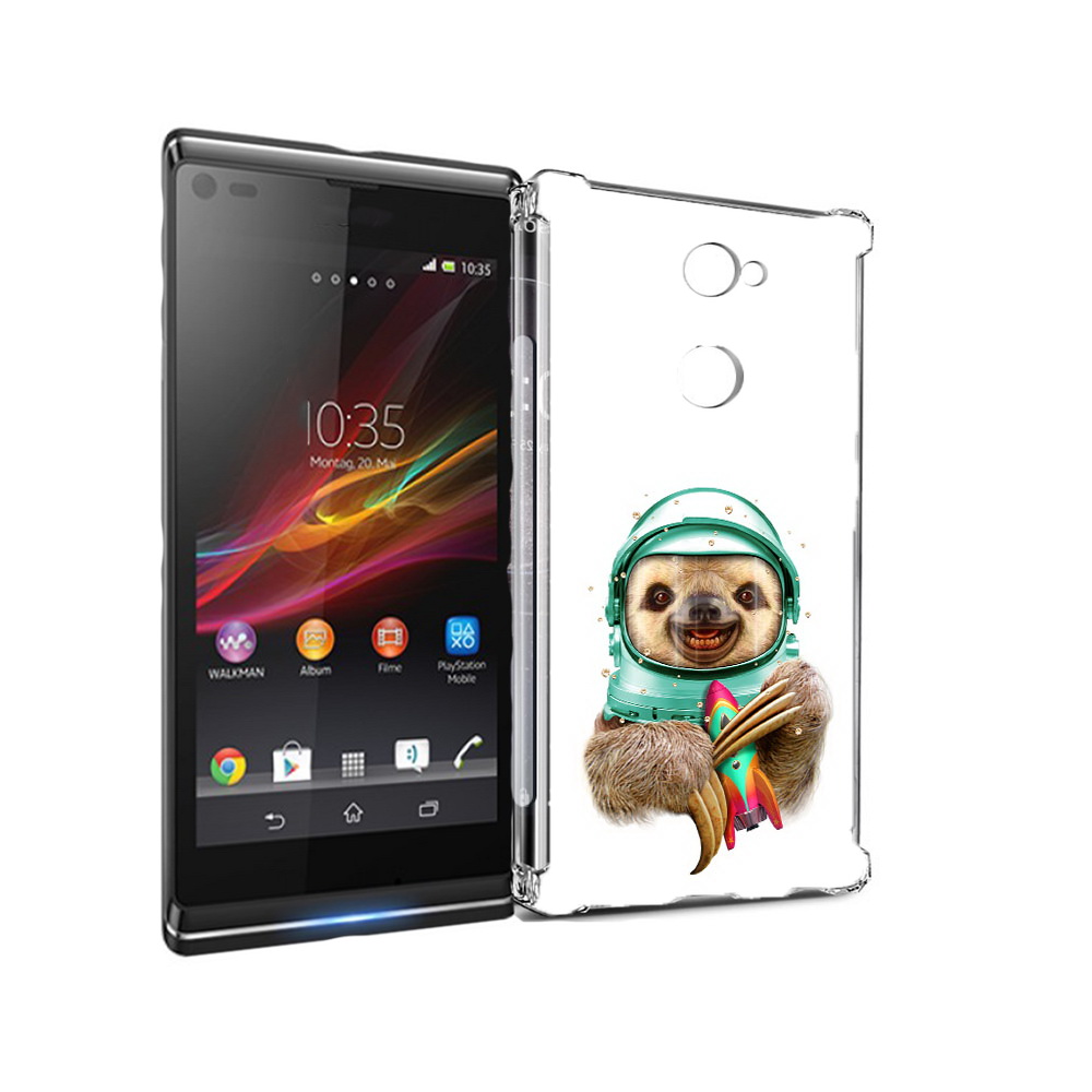 

Чехол MyPads Tocco для Sony Xperia L2 Ленивец астронавт (PT99662.233.104), Прозрачный, Tocco