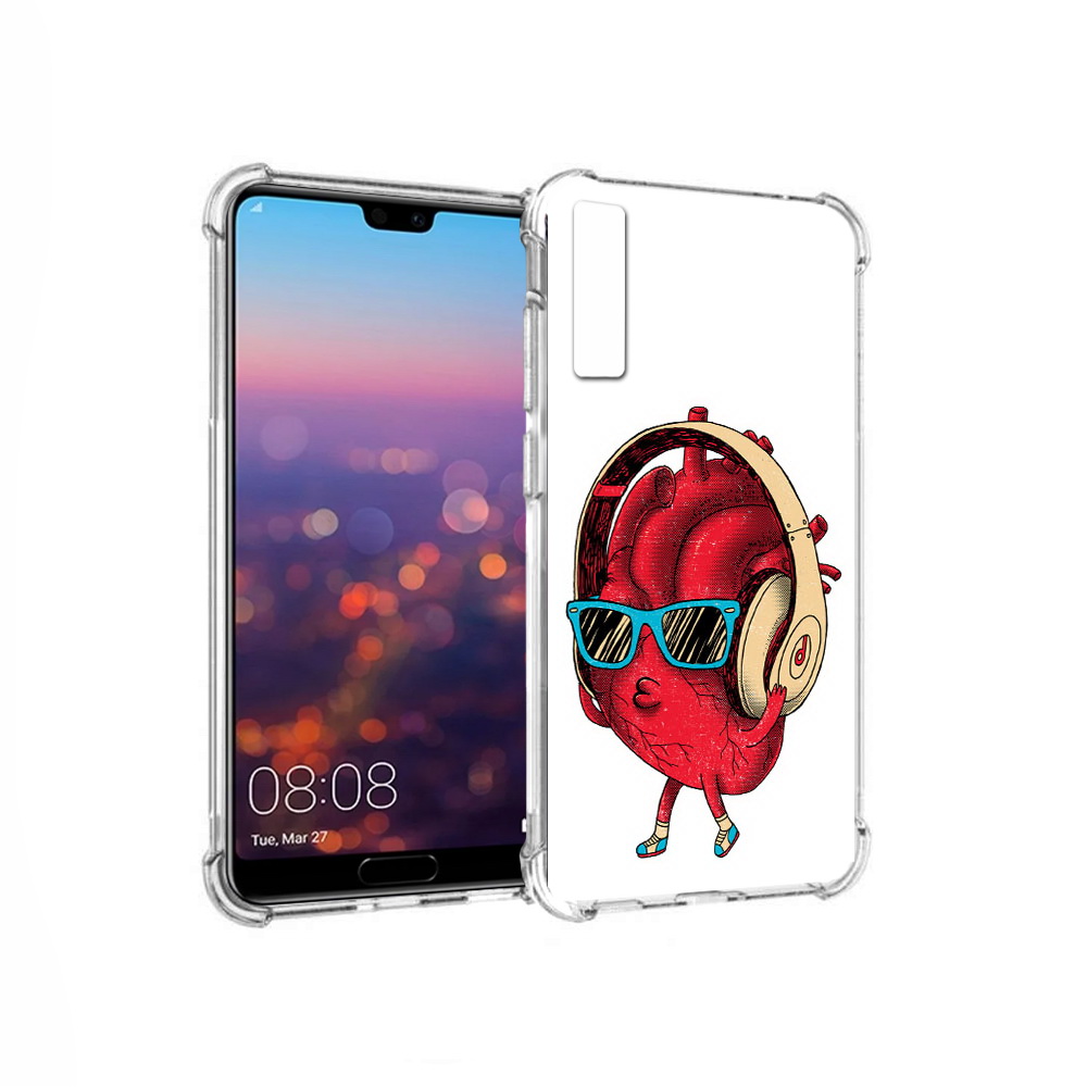 

Чехол MyPads Tocco для Huawei P20 Pro слушай сердце (PT108144.28.609), Прозрачный, Tocco