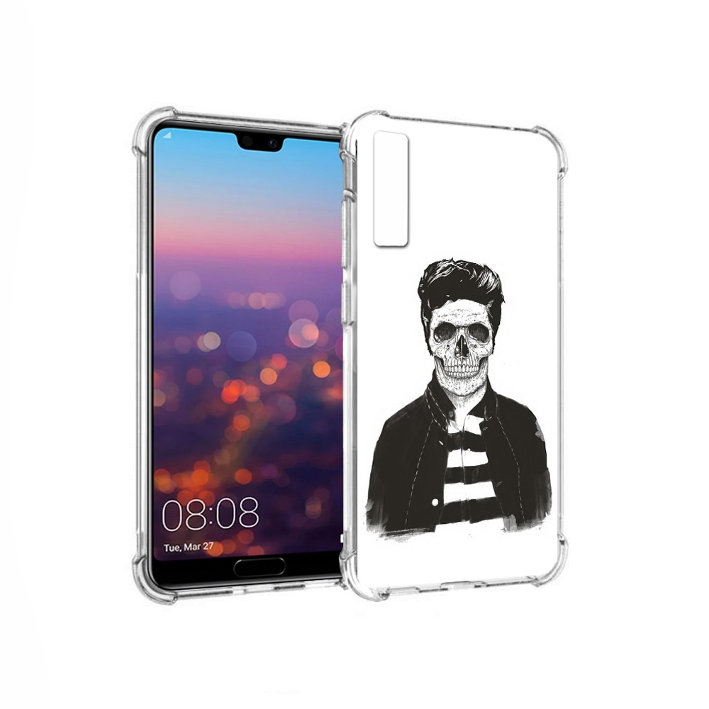 

Чехол MyPads Tocco для Huawei P20 Pro скелет (PT108144.28.604), Прозрачный, Tocco