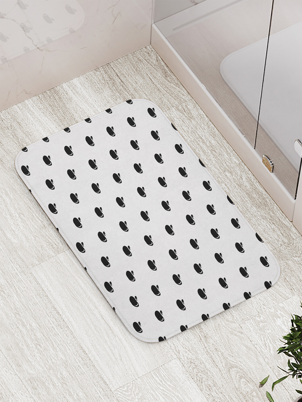 

Коврик противоскользящий JoyArty "Графические яблоки" для ванной, сауны, бассейна, 77х52см, Графические яблоки