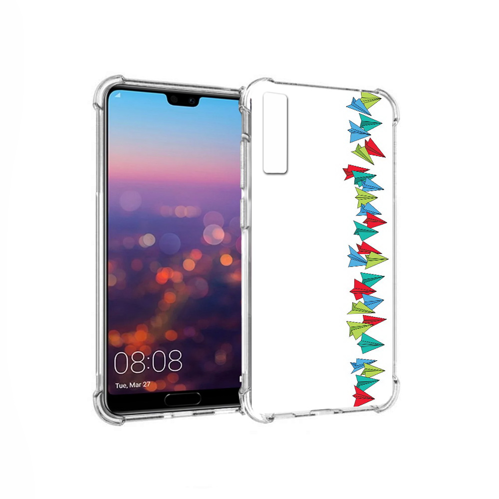 

Чехол MyPads Tocco для Huawei P20 Pro самолетики из листочков (PT108144.28.593), Прозрачный, Tocco