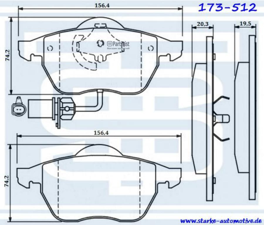 Колодки Тормозные Vw Golf Lll 1620Gti28 Vr6