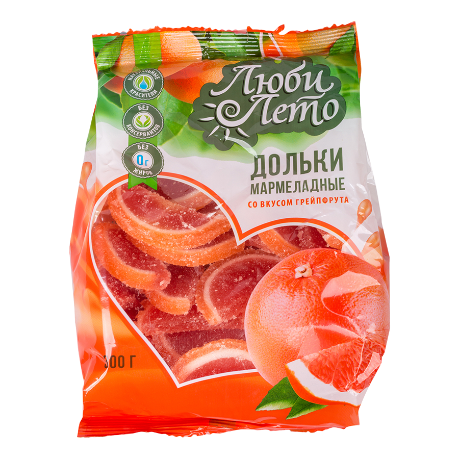 

Мармелад Люби лето грейпфрутовый 300 г