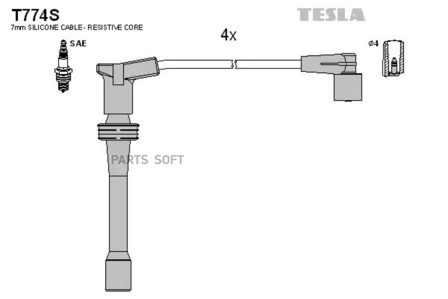 

Провода в/в ВАЗ 2110 инжектор 16кл силиконовые TESLA T774S