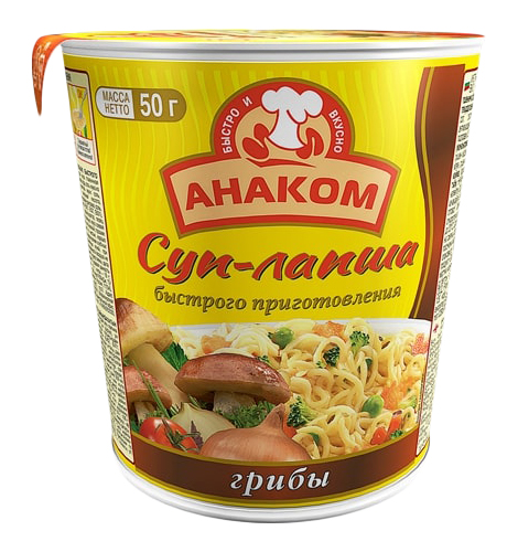 

Суп-лапша Анаком грибы 50 г