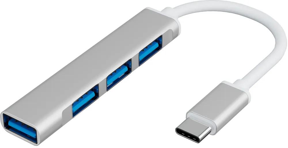 

Переходник NoBrand TP-4USB-TC-W для Asus, Google, Honor, Huawei, Infinix, Xiaomi, Серебристый