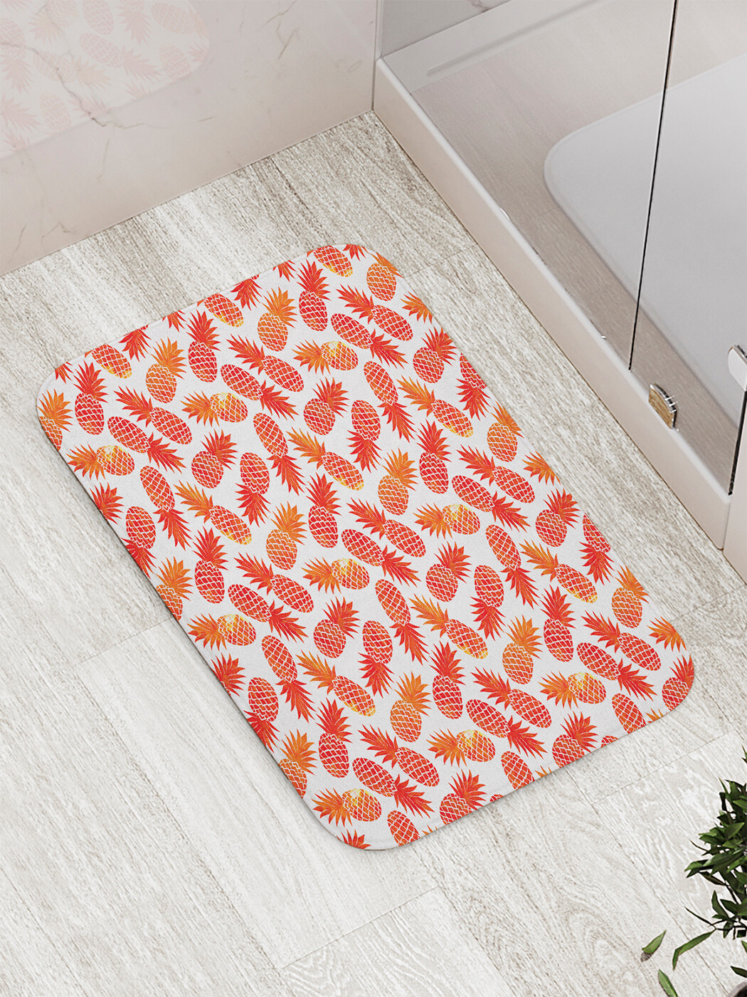 

Коврик противоскользящий JoyArty "Урожай ананаса" для ванной, сауны, бассейна, 77х52 см, Урожай ананаса
