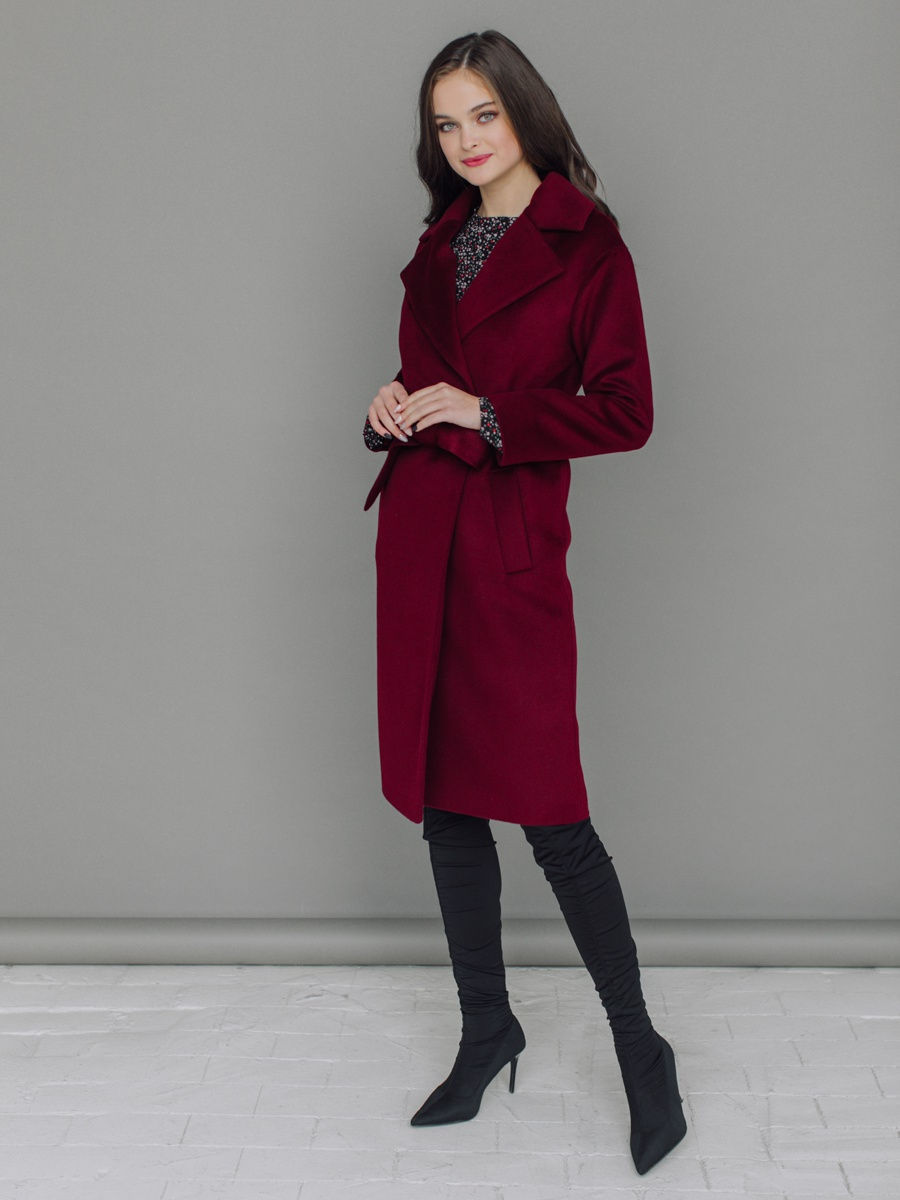 

Пальто женское Aylin Stories AS50 бордовое 42, Бордовый, AS50