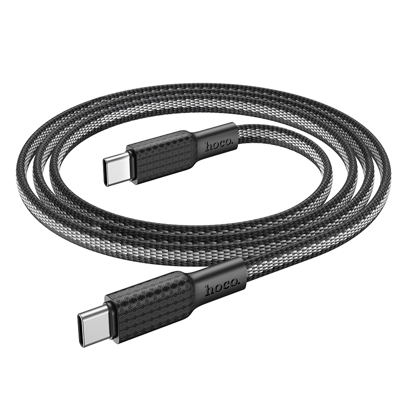 фото Кабель usb type-c - usb type-c hoco 1 м черный