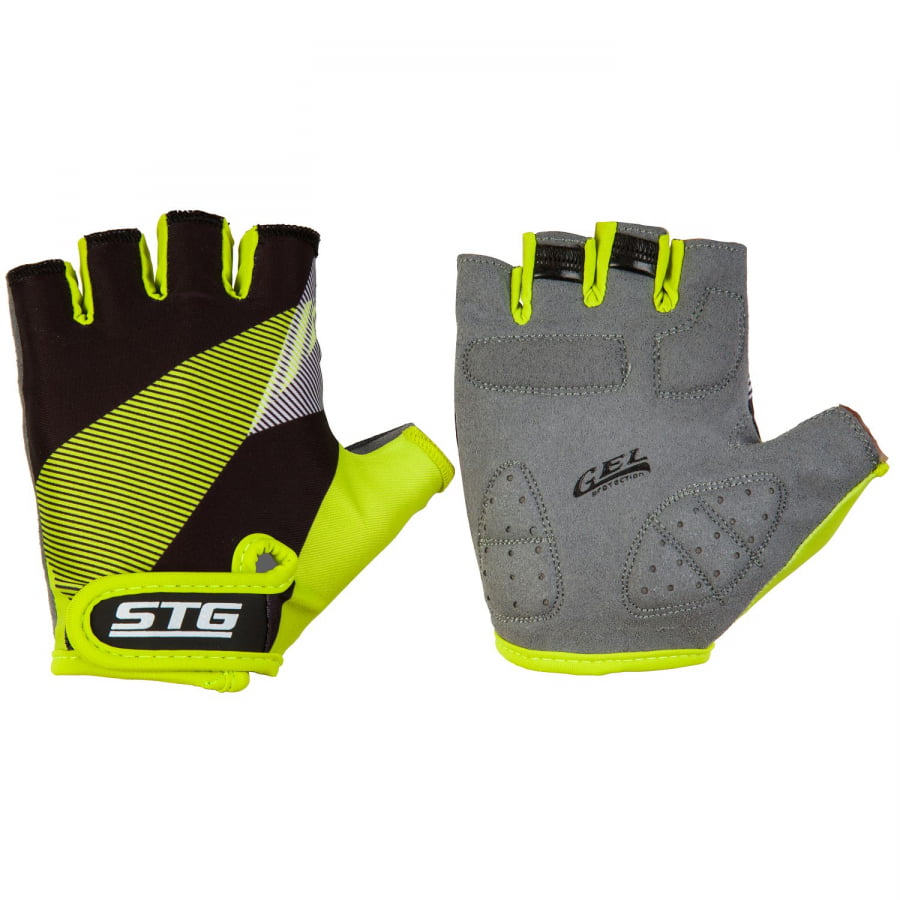 

Велоперчатки STG 911, black/lime, XL, Черный;зеленый, 911