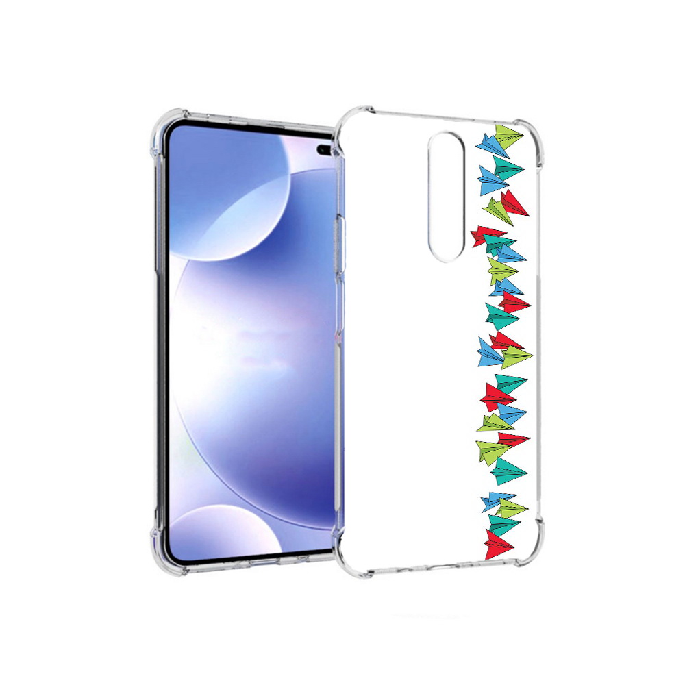 

Чехол MyPads Tocco для Xiaomi Redmi k30 самолетики из листочков (PT226950.302.593), Прозрачный, Tocco