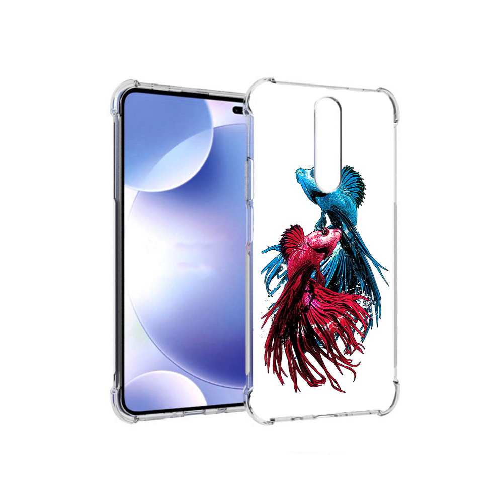 

Чехол MyPads Tocco для Xiaomi Redmi k30 рыбы петушки (PT226950.302.592), Прозрачный, Tocco
