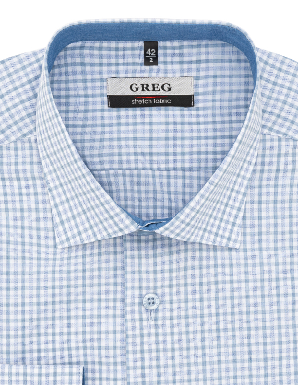 

Рубашка мужская Greg 01-00001509 голубая 45, Голубой, 01-00001509