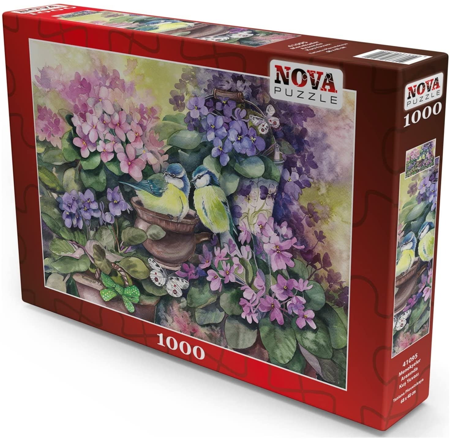 

Пазл Nova Puzzle 1000 дет Птичье гнездо среди фиалок, NVПловецкая