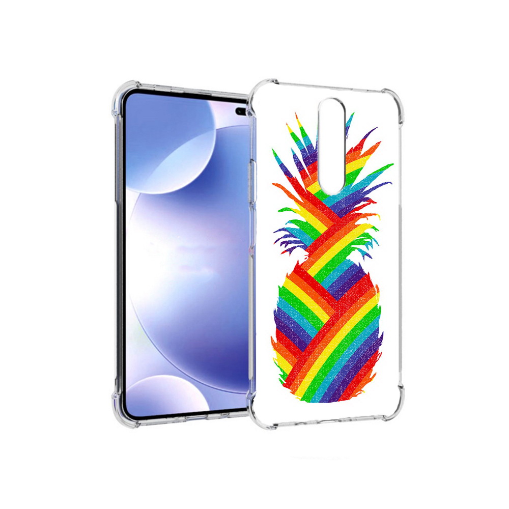 

Чехол MyPads Tocco для Xiaomi Redmi k30 радужный ананас (PT226950.302.566), Прозрачный, Tocco