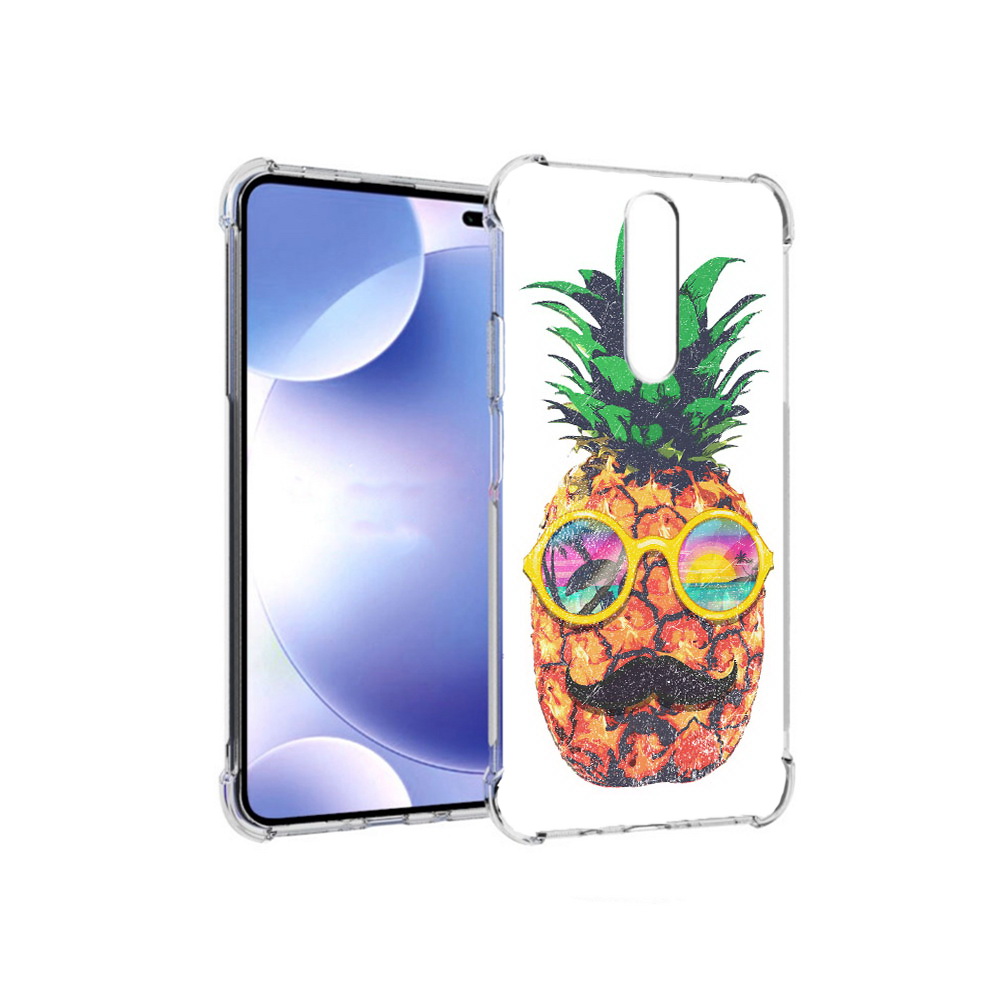 

Чехол MyPads Tocco для Xiaomi Redmi k30 прикольный ананас с лицом (PT226950.302.556), Прозрачный, Tocco
