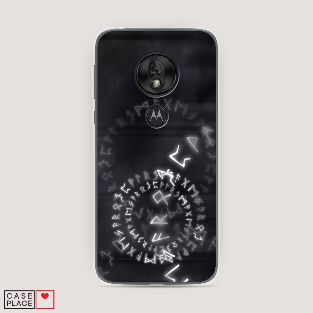 

Чехол на Motorola Moto G7 Play "Руны", Серый;черный, 241250-3