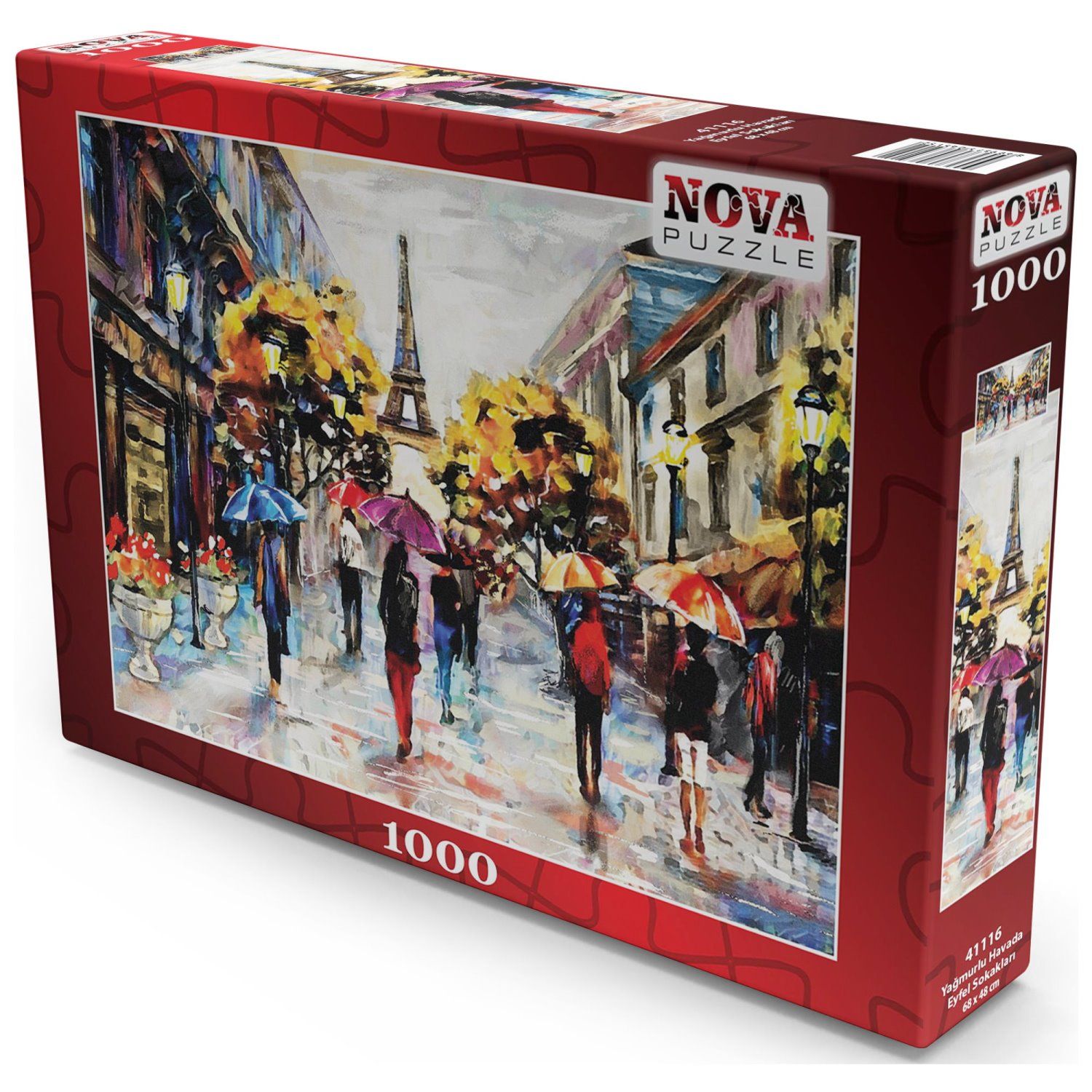 

Пазл Nova Puzzle 1000 дет Улицы Эйфеля в дождливую погоду, NVразное