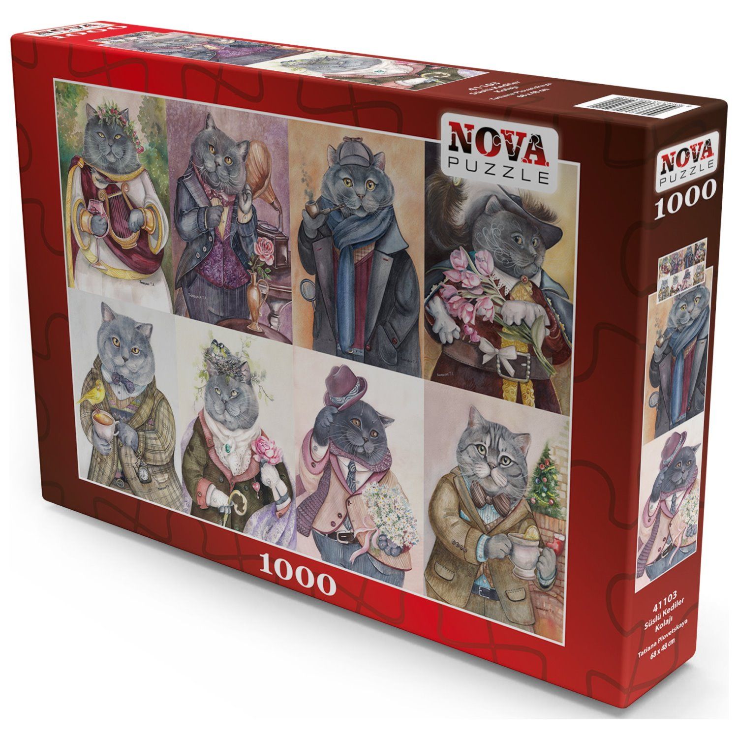 

Пазл Nova Puzzle 1000 дет Коллаж Изысканные коты, NVПловецкая