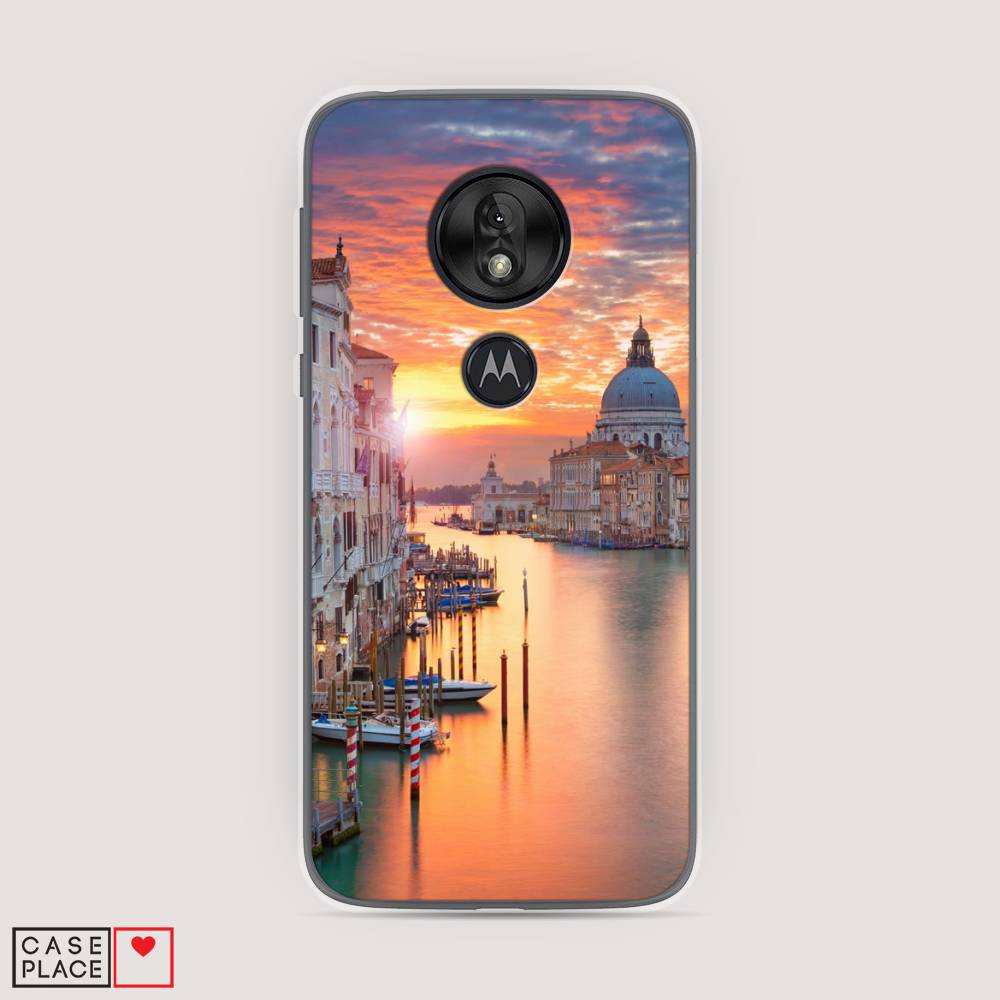 

Чехол на Motorola Moto G7 Play "Восход 11", Розовый;оранжевый, 241250-2