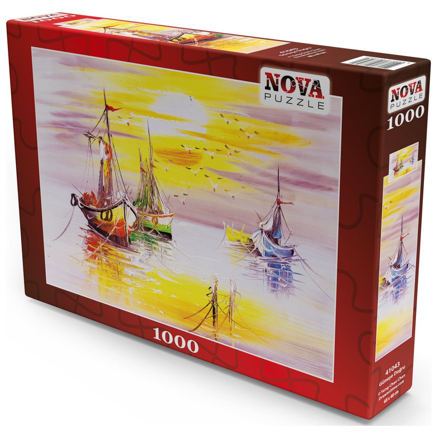 

Пазл Nova Puzzle 1000 дет Лодки на закате, NVпейзажи