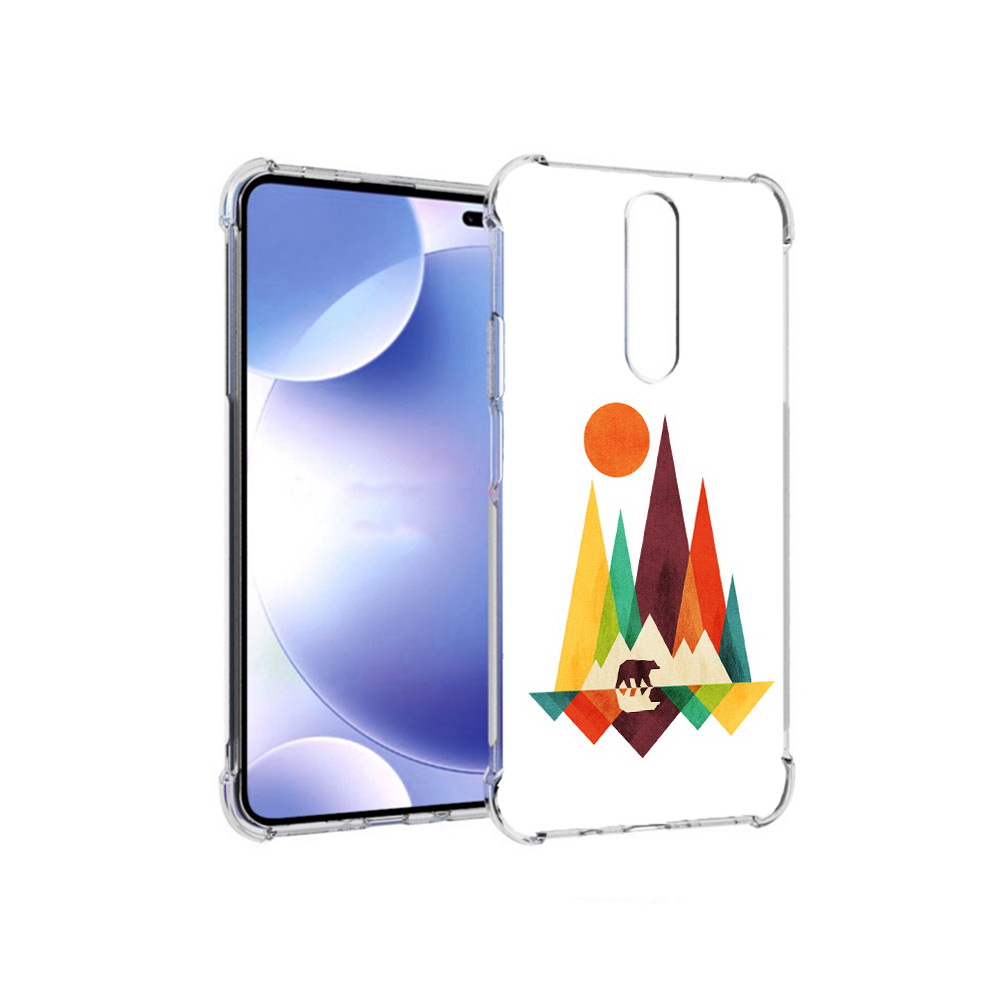 

Чехол MyPads Tocco для Xiaomi Redmi k30 нарисованные горы с медведем (PT226950.302.506), Прозрачный, Tocco