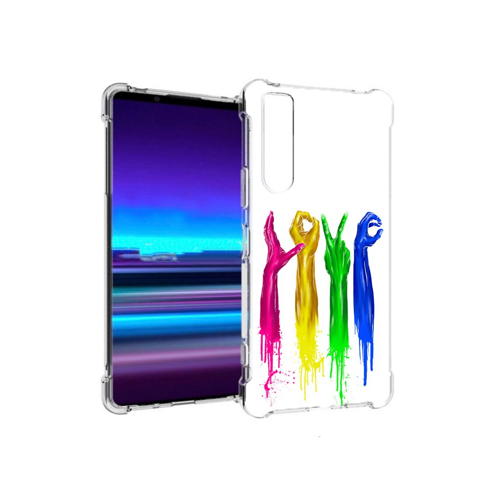 

Чехол MyPads Tocco для Sony Xperia 1 II яркие руки love (PT148152.232.707), Прозрачный, Tocco