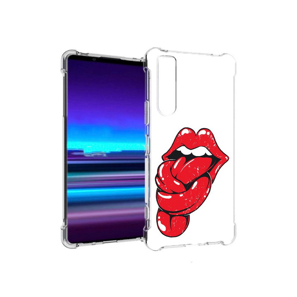 

Чехол MyPads Tocco для Sony Xperia 1 II яркие губы с языком (PT148152.232.705), Прозрачный, Tocco