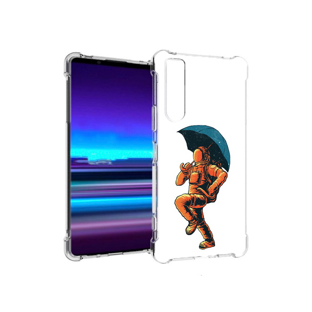 

Чехол MyPads Tocco для Sony Xperia 1 II шагающий космонавт с зонтом (PT148152.232.695), Прозрачный, Tocco