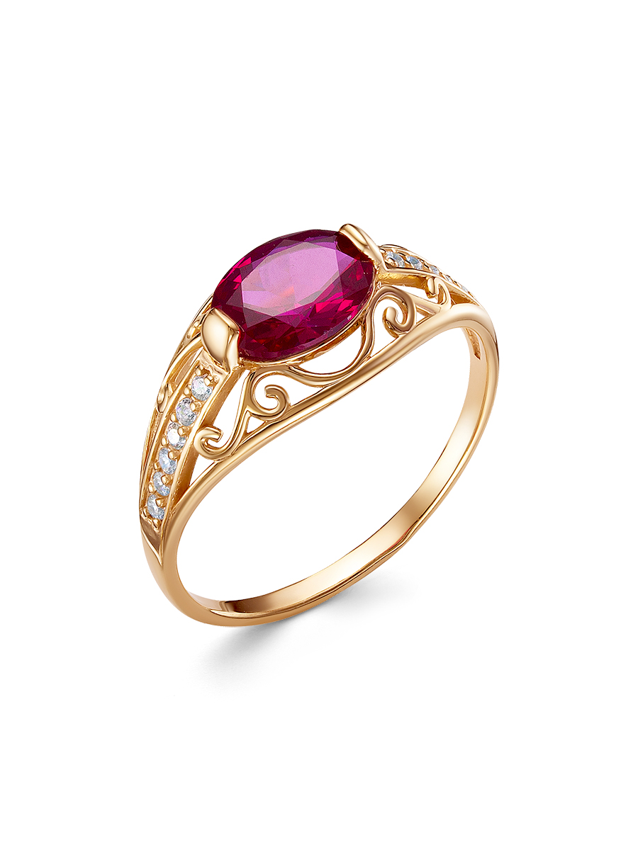 

Кольцо женское SamoroDki Jewelry 00301кз02 из серебра рубин/фианит, р. 19, 00301кз02