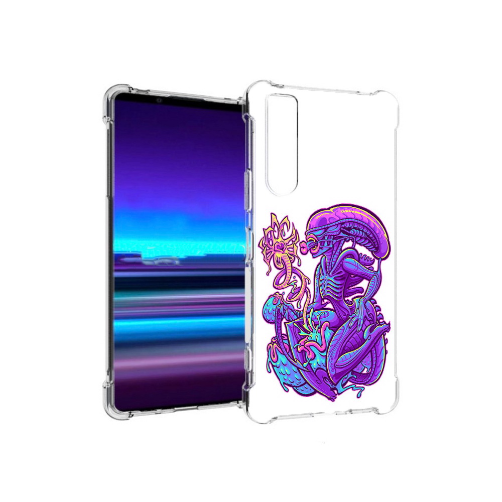 

Чехол MyPads Tocco для Sony Xperia 1 II чужой фиолетовый цвет (PT148152.232.693), Прозрачный, Tocco
