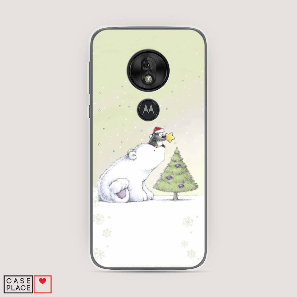 

Чехол на Motorola Moto G7 Play "Украшение елки", Белый;бежевый, 241250-5