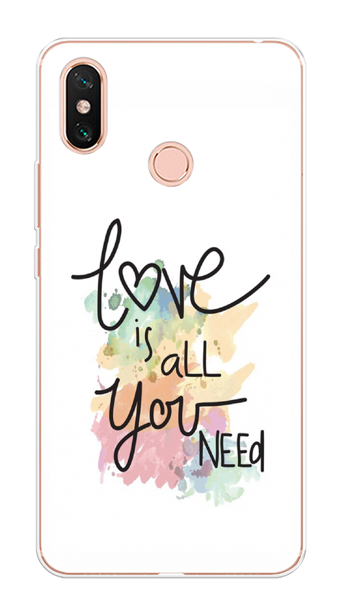 

Чехол на Xiaomi Mi Max 3 "Love is all you need", Белый;черный;зеленый, 34350-1