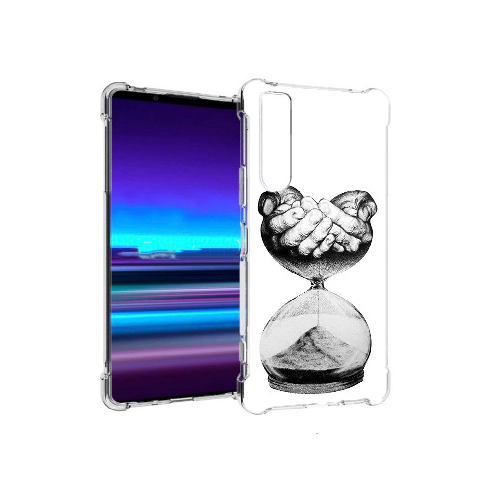 Чехол MyPads Tocco для Sony Xperia 1 II часы жизни черно белый (PT148152.232.669)