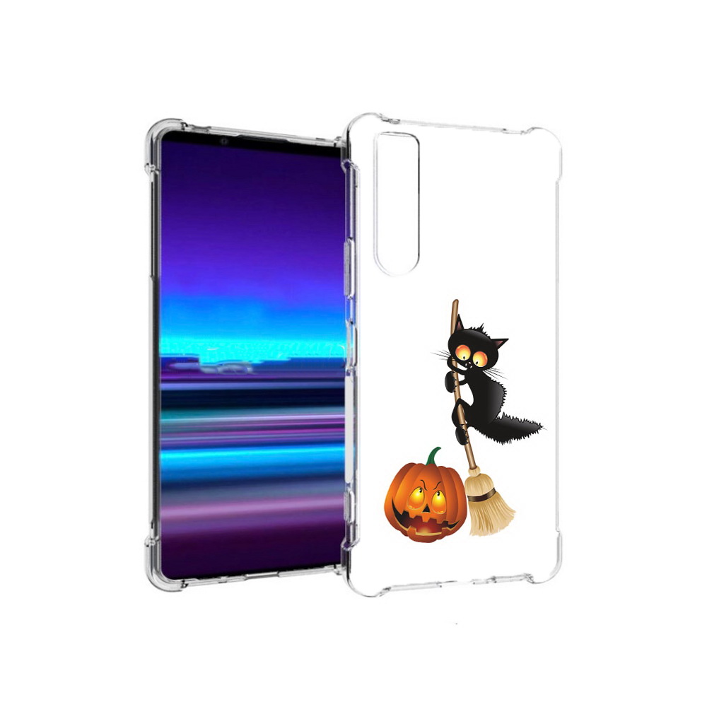 

Чехол MyPads Tocco для Sony Xperia 1 II хэлуинский котик (PT148152.232.667), Прозрачный, Tocco