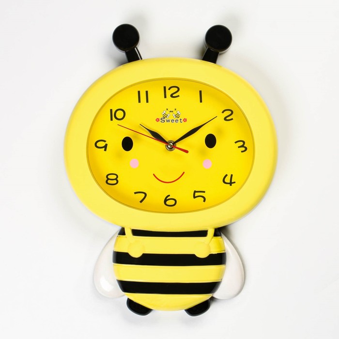 фото Часы настенные, : детские, пчелка, плавный ход, аа, 37 x 27.5 см nobrand