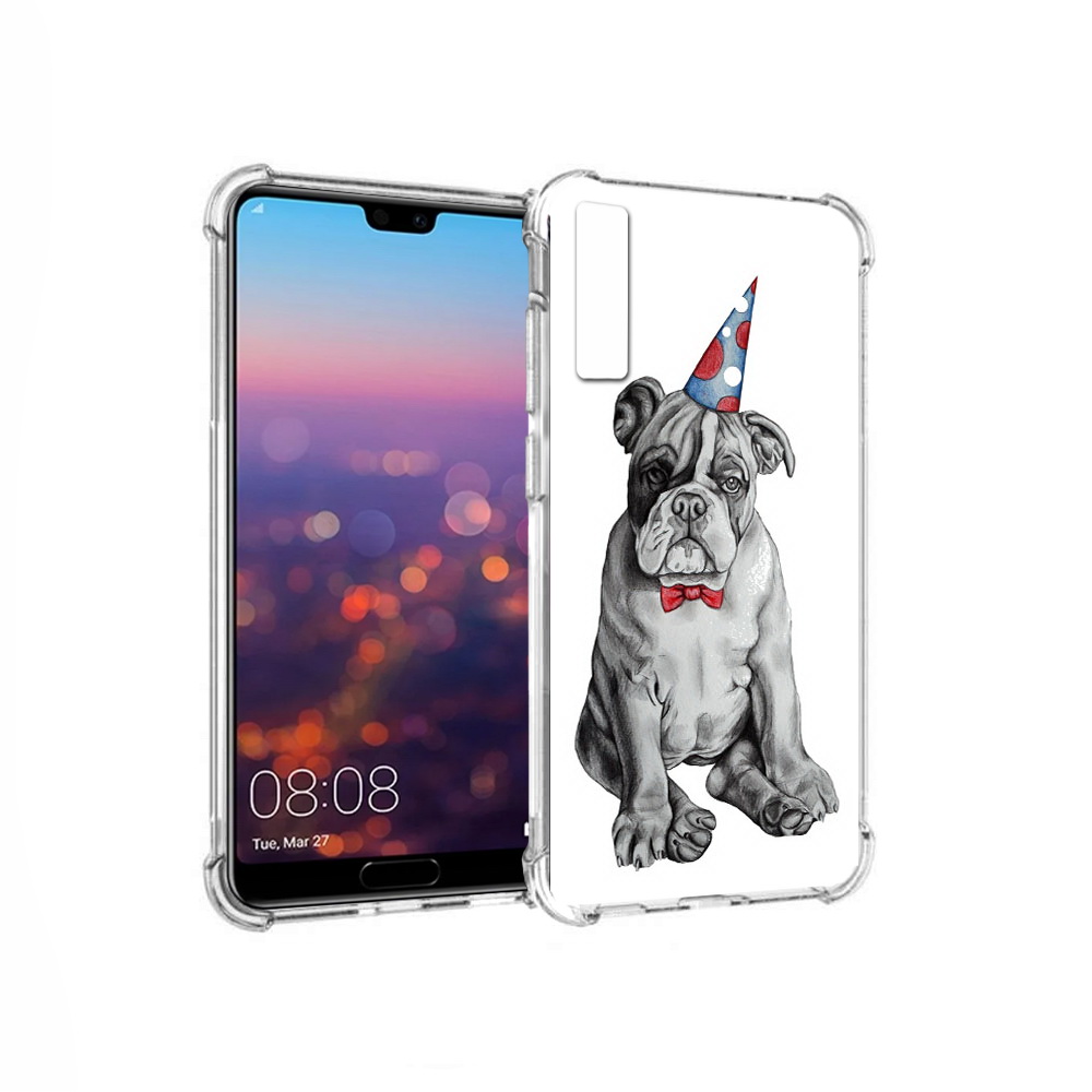 

Чехол MyPads Tocco для Huawei P20 Pro праздничный щенок (PT108144.28.554), Прозрачный, Tocco
