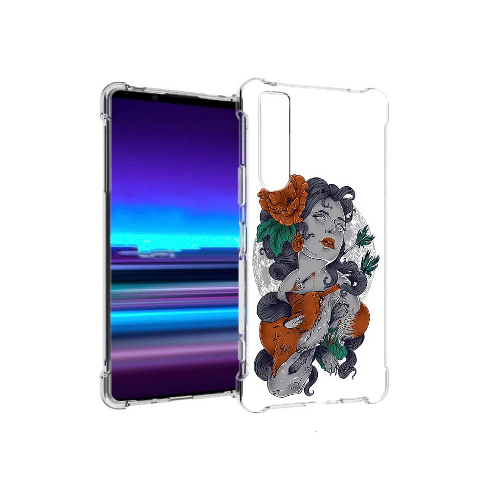 

Чехол MyPads Tocco для Sony Xperia 1 II темная девушка с лисой (PT148152.232.639), Прозрачный, Tocco