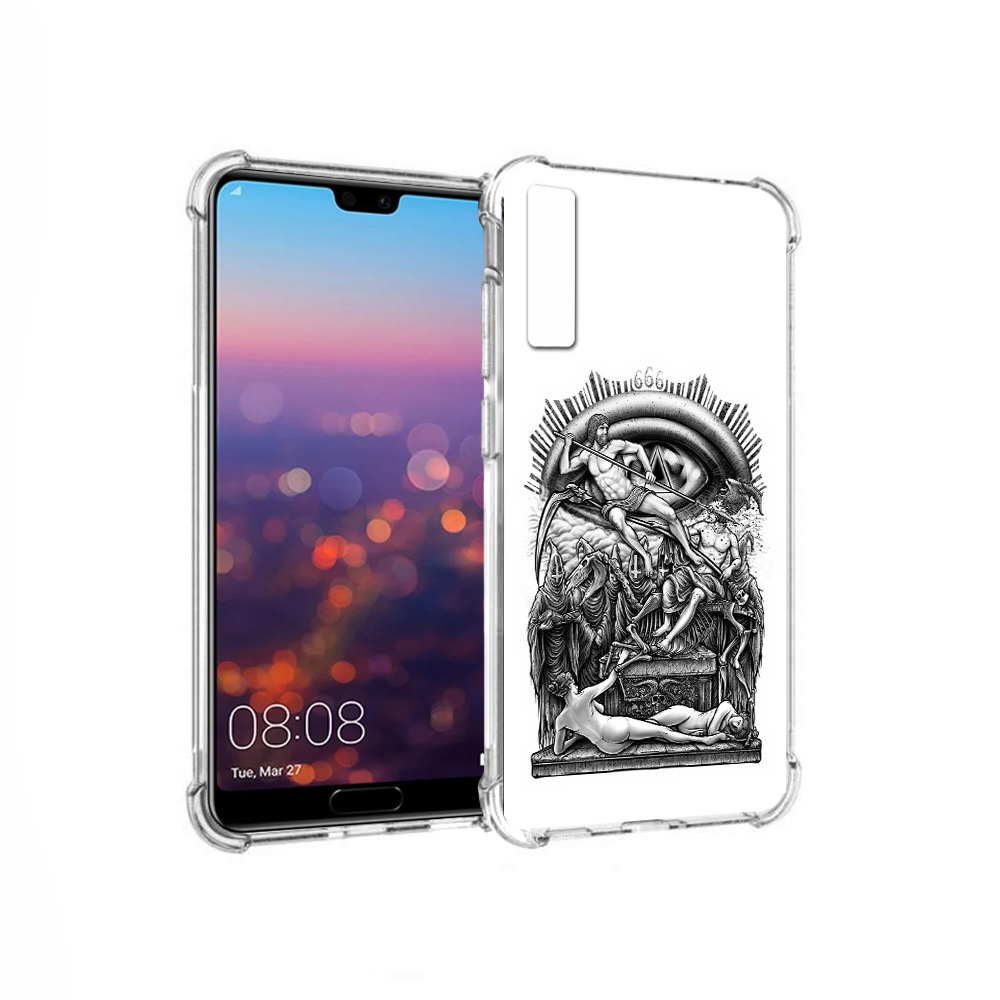 Чехол MyPads Tocco для Huawei P20 Pro оракул черно белый (PT108144.28.528)