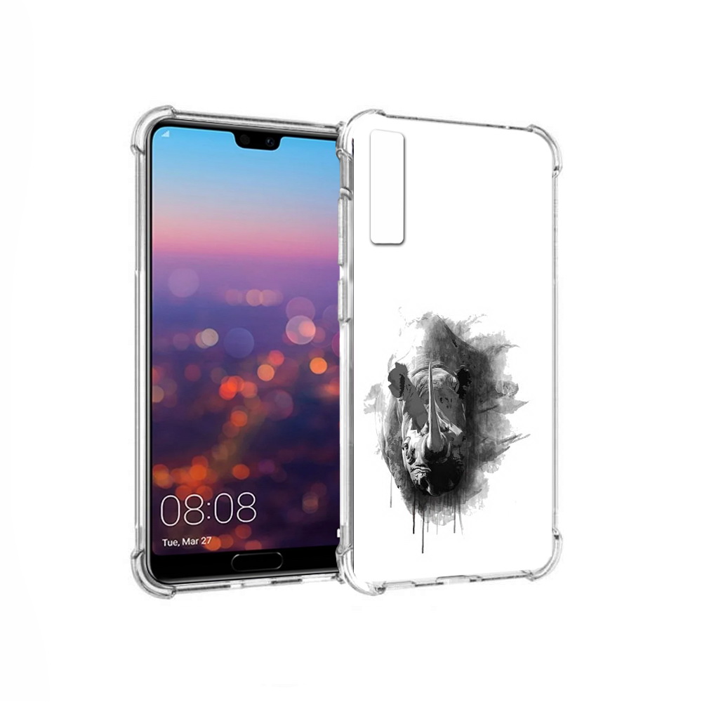 

Чехол MyPads Tocco для Huawei P20 Pro носорог (PT108144.28.523), Прозрачный, Tocco