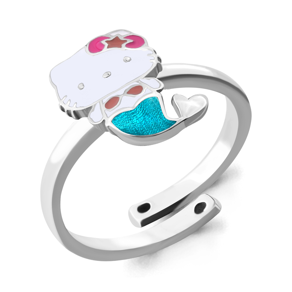 

Кольцо из серебра с эмалью р., Aquamarine 54636, 54636_925_р