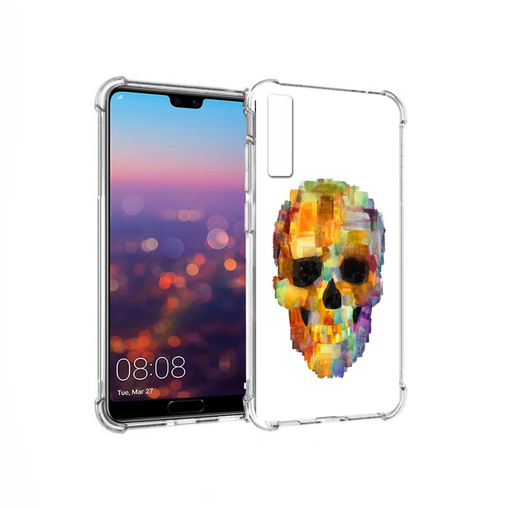 

Чехол MyPads Tocco для Huawei P20 Pro нарисованный череп (PT108144.28.516), Прозрачный, Tocco