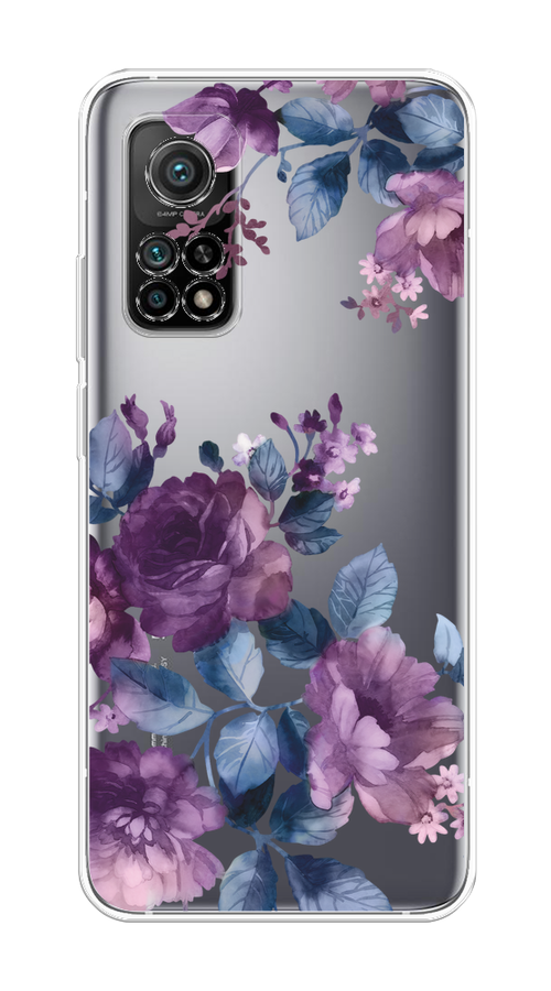 

Чехол на Xiaomi Mi 10T/Mi 10T Pro "Purple Blossoms", Синий;фиолетовый, 37750-1