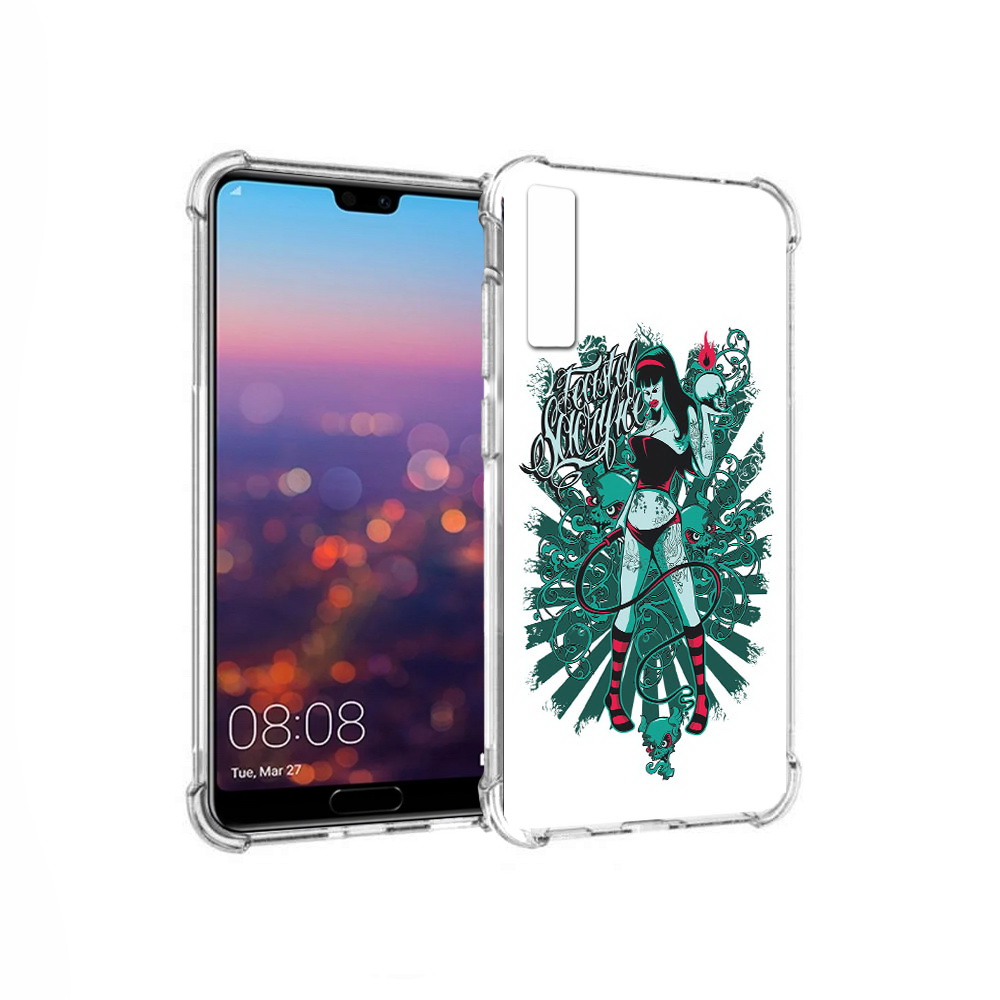 

Чехол MyPads Tocco для Huawei P20 Pro нарисованная девушка в татуировках (PT108144.28.499), Прозрачный, Tocco