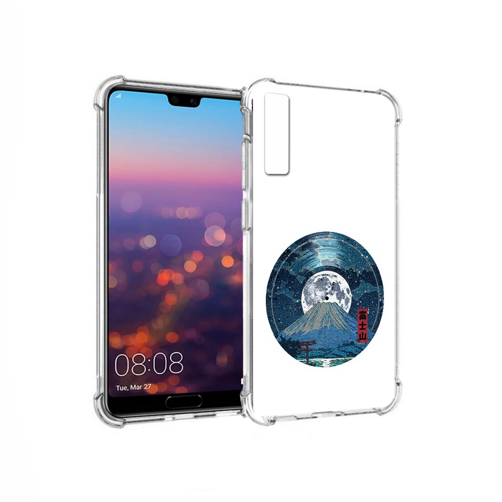 

Чехол MyPads Tocco для Huawei P20 Pro нарисованная виниловая гора с луной, Прозрачный, Tocco