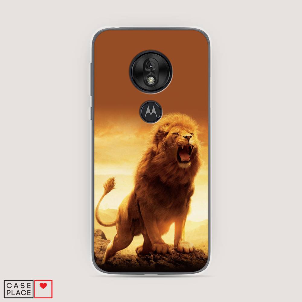

Чехол на Motorola Moto G7 Play "Львиный рык", Коричневый;желтый;оранжевый, 241250-1