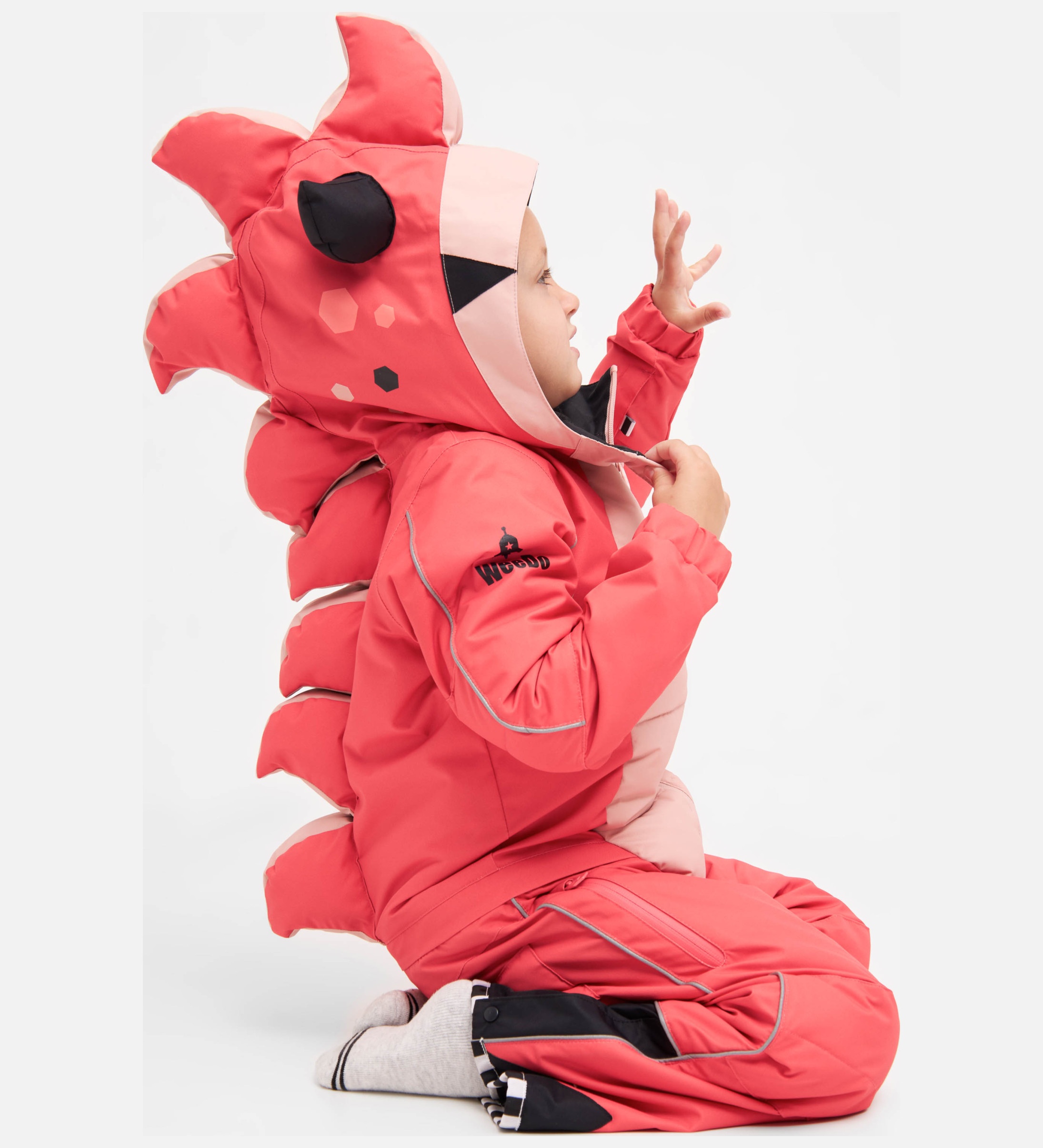 Комбинезон детский WeeDo Olilido Monsterlili, кораллово-розовый (арбузный), 140 свисток пластиковый без шарика судейский для зимних видов спорта со шнурком россия розовый